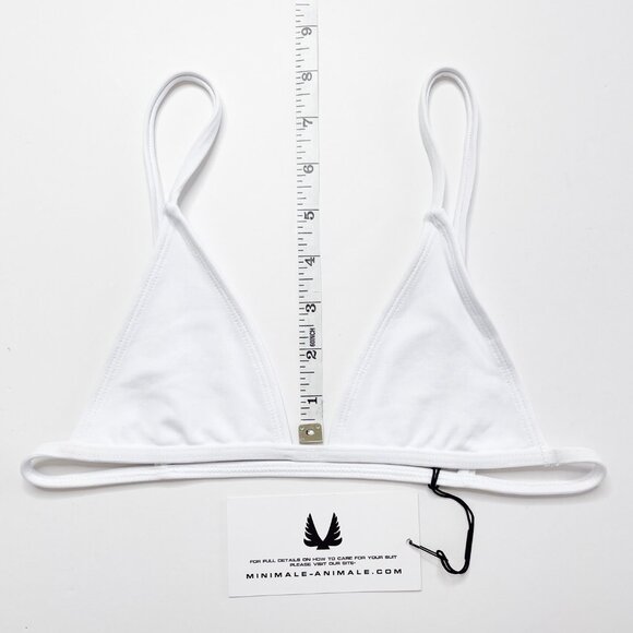 MINIMALE ANIMALE White Bikini Lucid Top (No Tag) & NWT Wall Street S Bottom - Picture 8 of 15